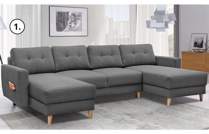 Fray U alakú ágyazható sarokülő - Luxus kanapé