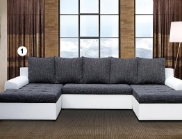 Loras U formájú szövet-textil kanapé