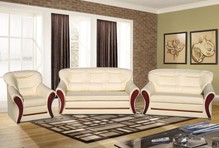 Oregon 3-2-1 fehér ülőgarnitúra - Luxus kanapé