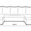 Loras U formájú szövet-textil kanapé