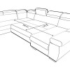 Aulus u alakú kanapé
