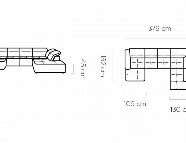 Messina XL U-form – W