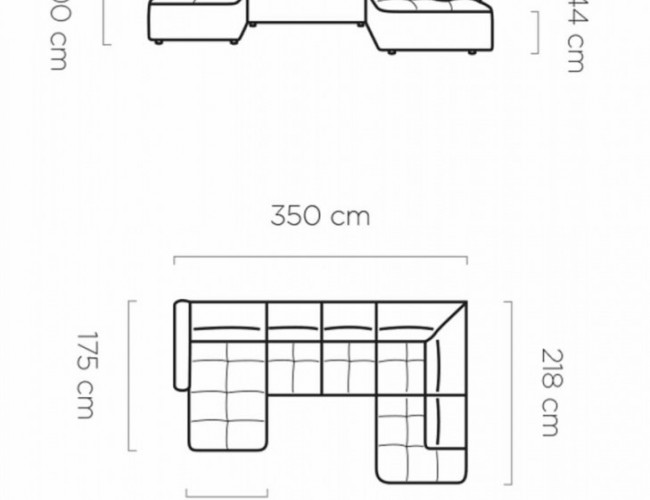 Geta XL sarokkanapé – W